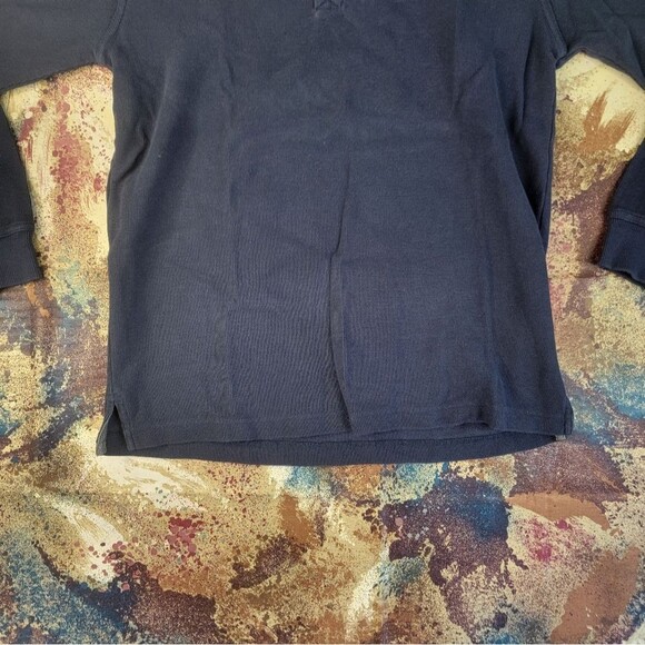 LL Bean Thermal Layer Blue Outdoor Cotton Shirt Long Sleeve Small Regular - Picture 4 of 13